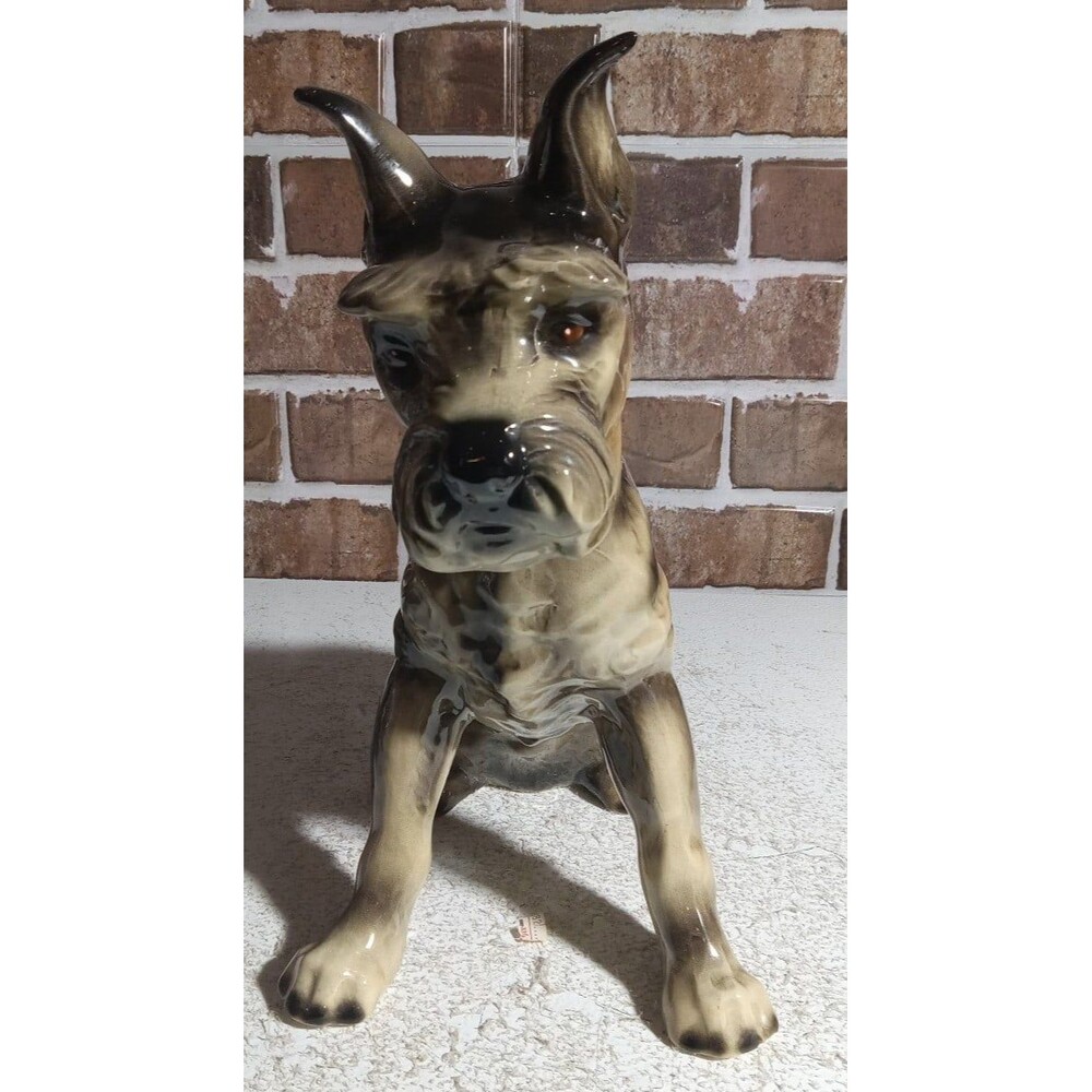 Vintage 1980s Goebel Schnauzer 12" Ceramic Figurine